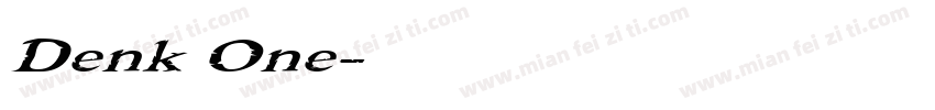 Denk One字体转换